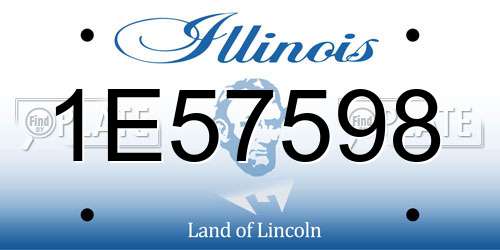 1E57598 Illinois License Plate