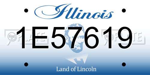1E57619 Illinois License Plate