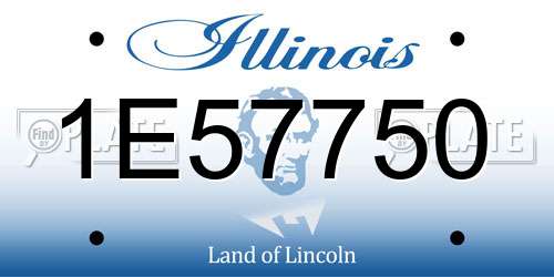 1E57750 Illinois License Plate