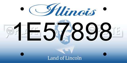 1E57898 Illinois License Plate
