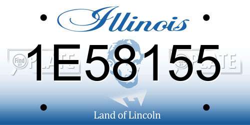1E58155 Illinois License Plate