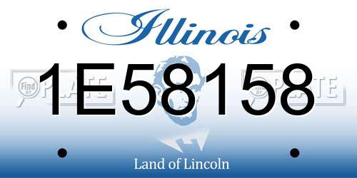 1E58158 Illinois License Plate