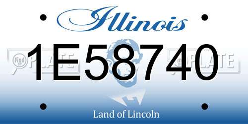 1E58740 Illinois License Plate