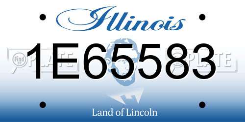 1E65583 Illinois License Plate