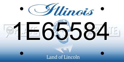 1E65584 Illinois License Plate