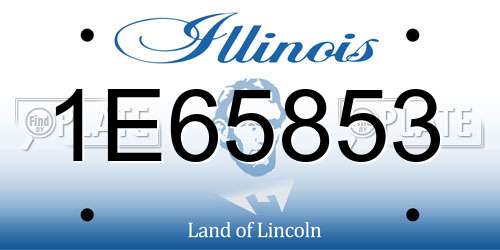 1E65853 Illinois License Plate