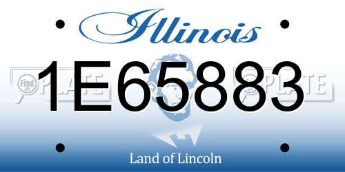 1E65883 Illinois License Plate
