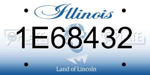 1E68432 Illinois License Plate