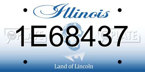 1E68437 Illinois License Plate