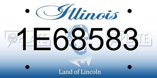 1E68583 Illinois License Plate