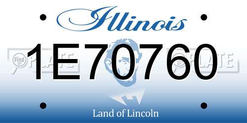 1E70760 Illinois License Plate