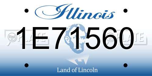 1E71560 Illinois License Plate