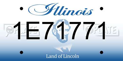 1E71771 Illinois License Plate