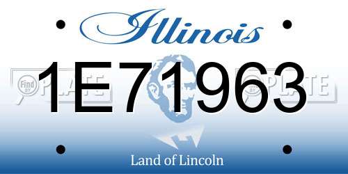 1E71963 Illinois License Plate