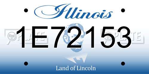 1E72153 Illinois License Plate