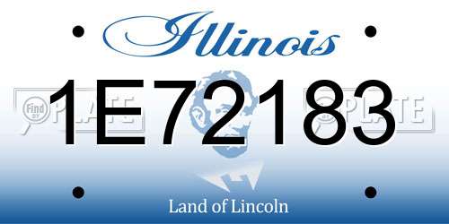 1E72183 Illinois License Plate