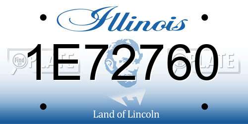1E72760 Illinois License Plate