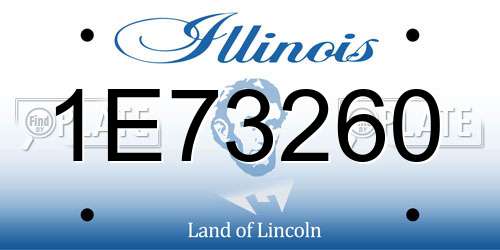 1E73260 Illinois License Plate