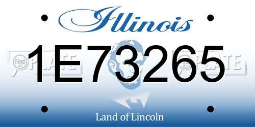 1E73265 Illinois License Plate