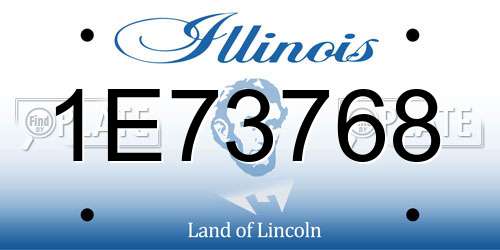 1E73768 Illinois License Plate