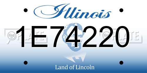 1E74220 Illinois License Plate