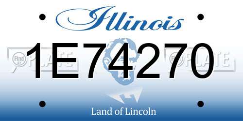 1E74270 Illinois License Plate