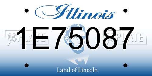 1E75087 Illinois License Plate