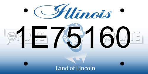 1E75160 Illinois License Plate
