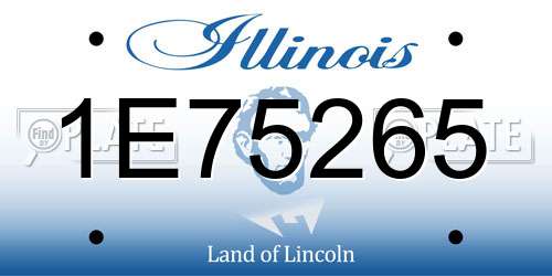 1E75265 Illinois License Plate