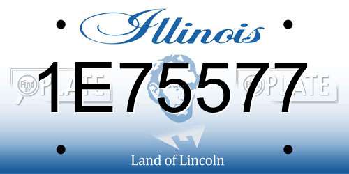 1E75577 Illinois License Plate