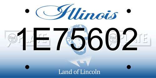 1E75602 Illinois License Plate