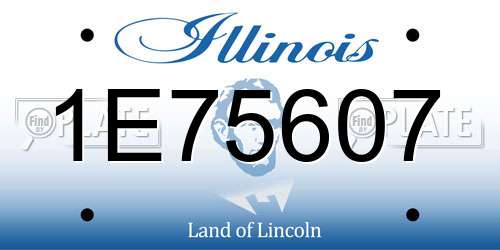 1E75607 Illinois License Plate