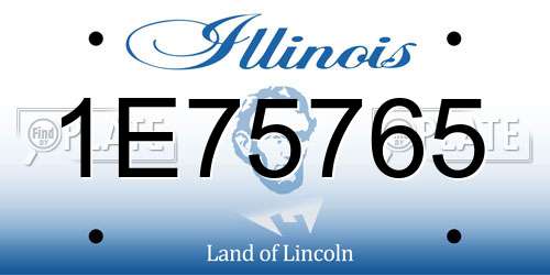 1E75765 Illinois License Plate