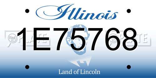1E75768 Illinois License Plate