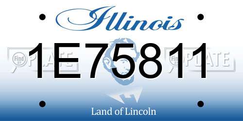 1E75811 Illinois License Plate
