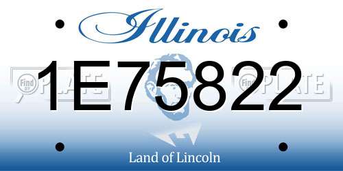 1E75822 Illinois License Plate