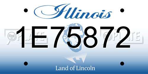1E75872 Illinois License Plate