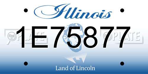 1E75877 Illinois License Plate