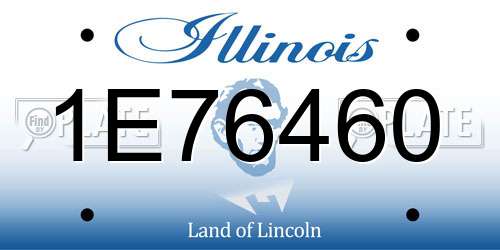 1E76460 Illinois License Plate