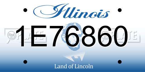 1E76860 Illinois License Plate