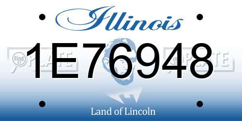 1E76948 Illinois License Plate