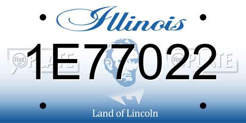 1E77022 Illinois License Plate