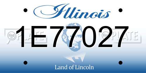 1E77027 Illinois License Plate