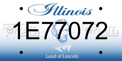1E77072 Illinois License Plate