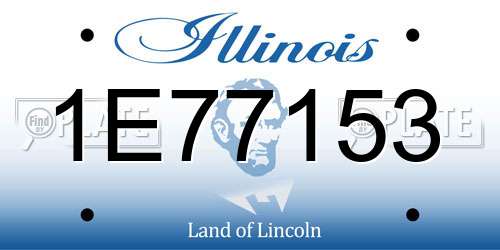 1E77153 Illinois License Plate