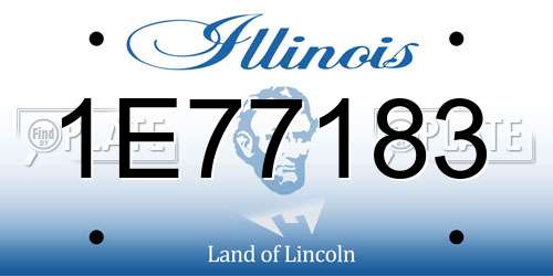 1E77183 Illinois License Plate