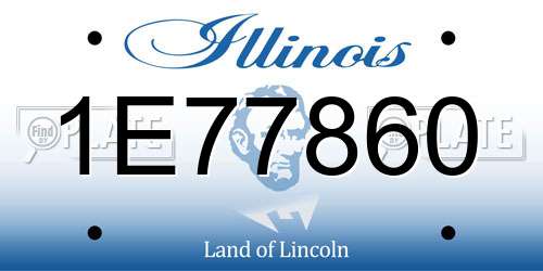 1E77860 Illinois License Plate