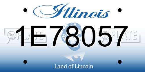 1E78057 Illinois License Plate