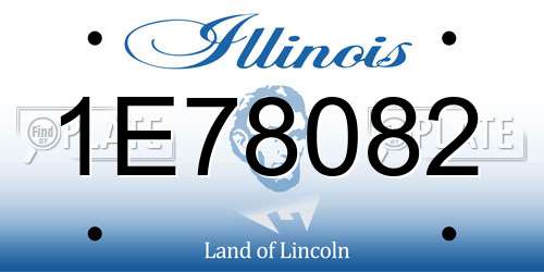 1E78082 Illinois License Plate