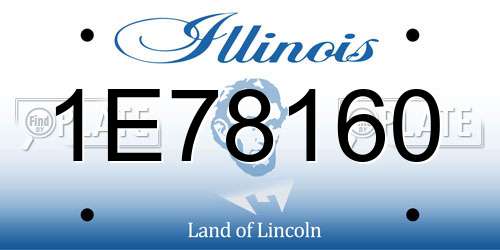 1E78160 Illinois License Plate